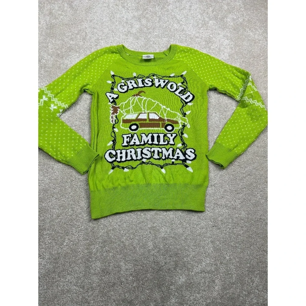 National Lampoon Griswold Christmas Sweater S Green Movie Graphic Holiday Party